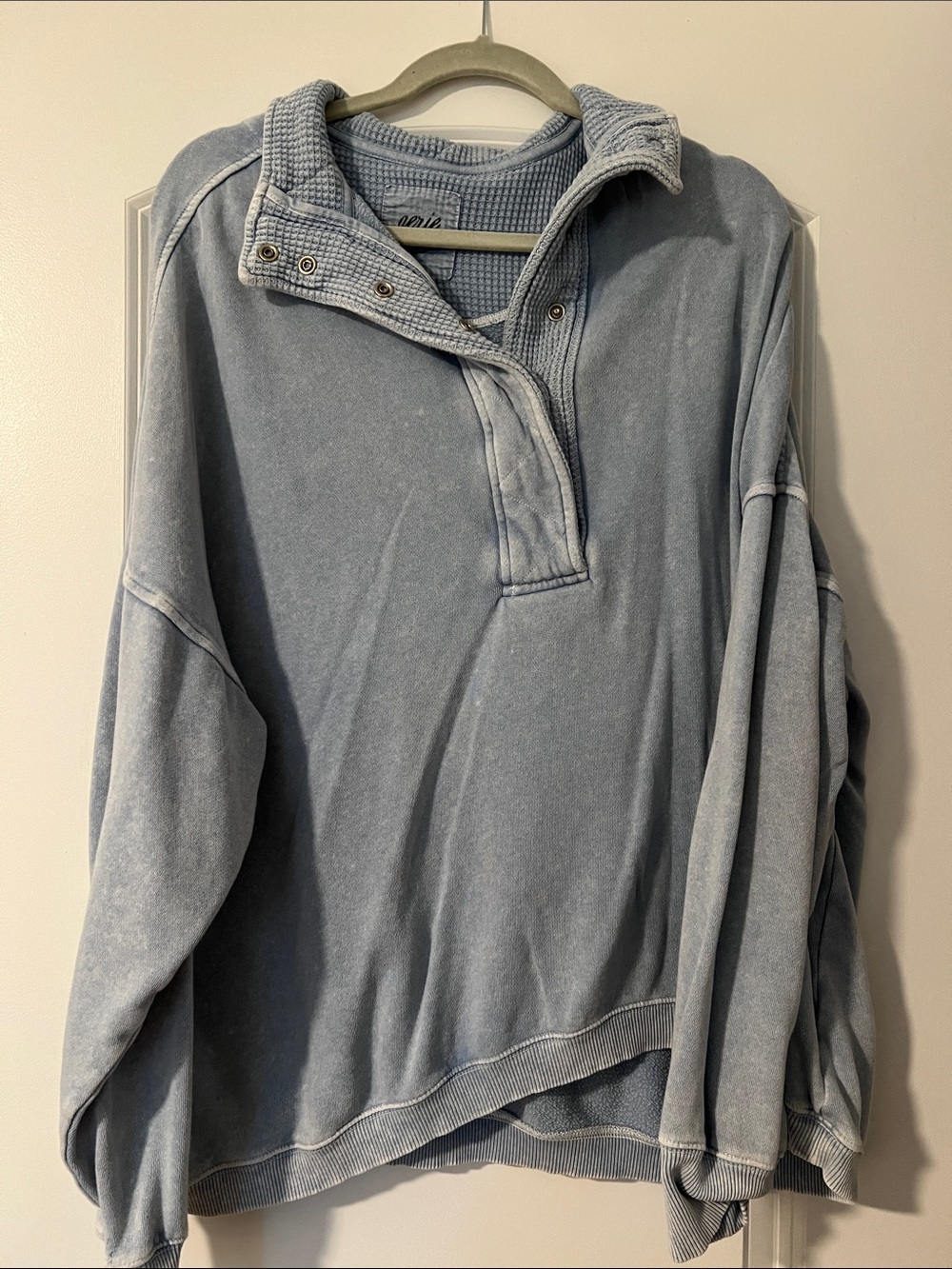 aerie Light Blue “Oh Snap” Pullover